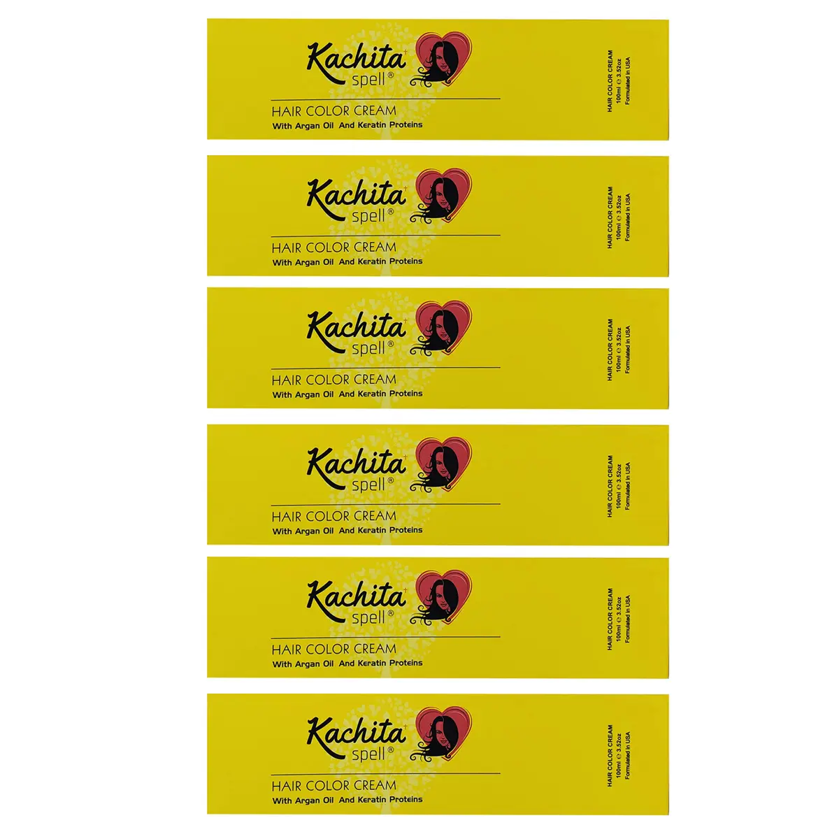 Professional Hair Dyes Kit - 6 Custom Shades with Argan Oil & Keratin Enriched for Nourishing Haircare Salon, 100ml Hair Color Tubes