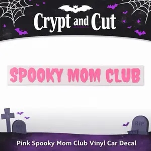Spooky Mom Club Car Decal | Cute Spooky Vinyl Sticker