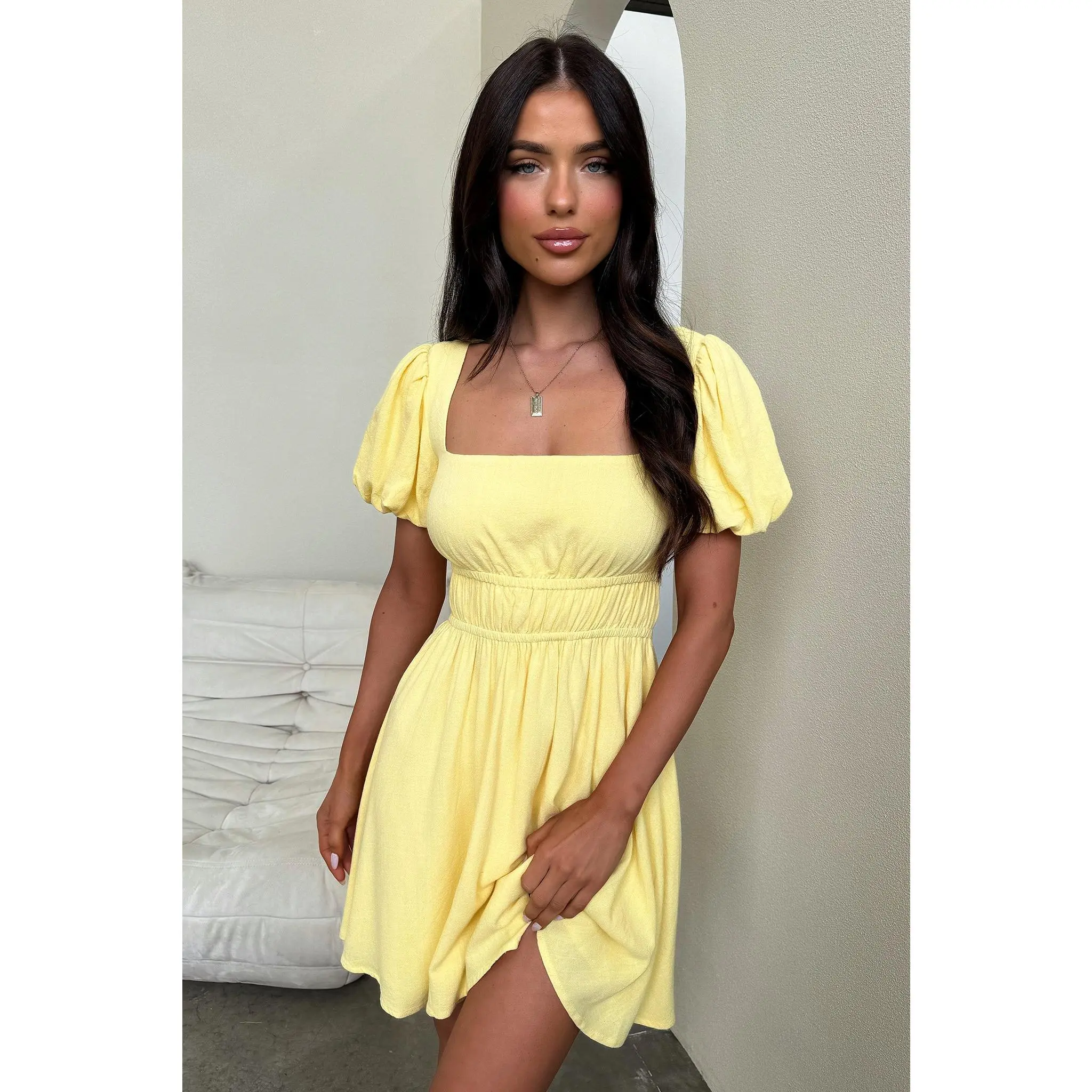 darcy halter dress in baby yellow - TikTok Shop darcy halter dress in baby yellow - TikTok Shop
