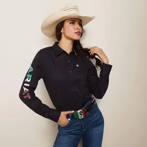 ARIAT – Wrinkle Resist Team Kirby Stretch Shirt - Black