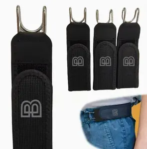 2pcs TikTokShopHolidayHaul | Tactical Metal Hook Elastic Belt (Unisex) - No - Buckle Invisible Design | Soft Adjustable Side  belt