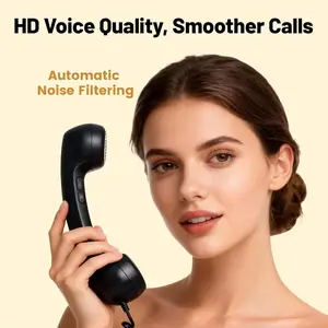 New Type-C Direct Plug Phone, Retro Silent, No Conversion Needed, External Speaker, Ergonomic Design, Rich Colors, Portable Mini Audio, Earphones