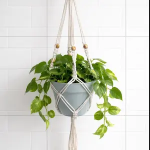 Handmade Macramé Plant Holder for Indoor or Outdoor Use - Perfect for Hanging Plants and Adding a Touch of Nature to Your Space  *pot not included*