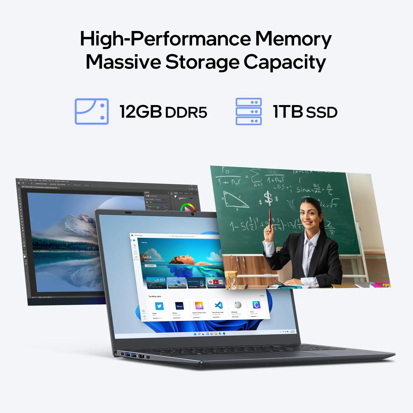 College Portable Laptop 4-Core N95 Processor 15.6
