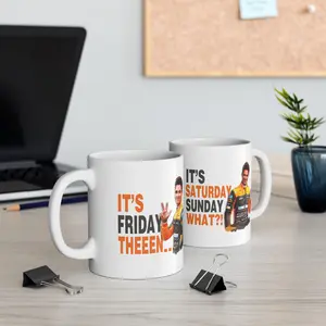 It's Friday Theeeen Coffee Cup, It's Saturday Sunday What Trending Mug, Funny Racer Audio Tea Cup, Gift For Racing Fans Trending Mug