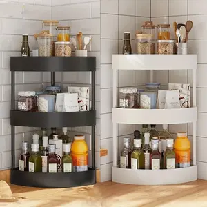 1PC Corner Shelf Bathroom Storage Rack Wall Mounted Kitchen Shelving Unit for Toilet Organizer Supplies with Non Skid Base