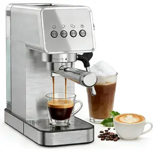 20 Bar Espresso Machine, Professional Espresso Machine with Milk Frother, Compact Espresso Maker for Cappuccino and Latte, Removable Water  and Drip Tray