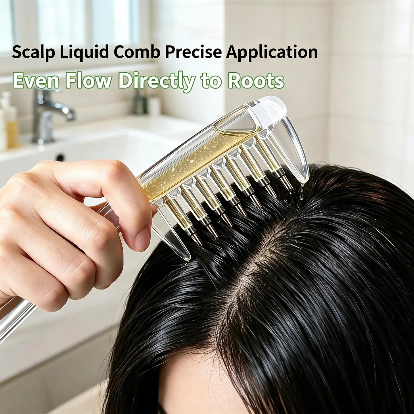 Scalp Liquid Comb for Precise Application Even Flow Directly to Roots Hair Care Tool