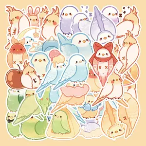 Cute Bird Pattern Sticker, 40pcs/set Waterproof Durable Decorative Sticker, Decor Decal for Water Bottle, Laptop, Phone Case, Scrapbook, Journal Making