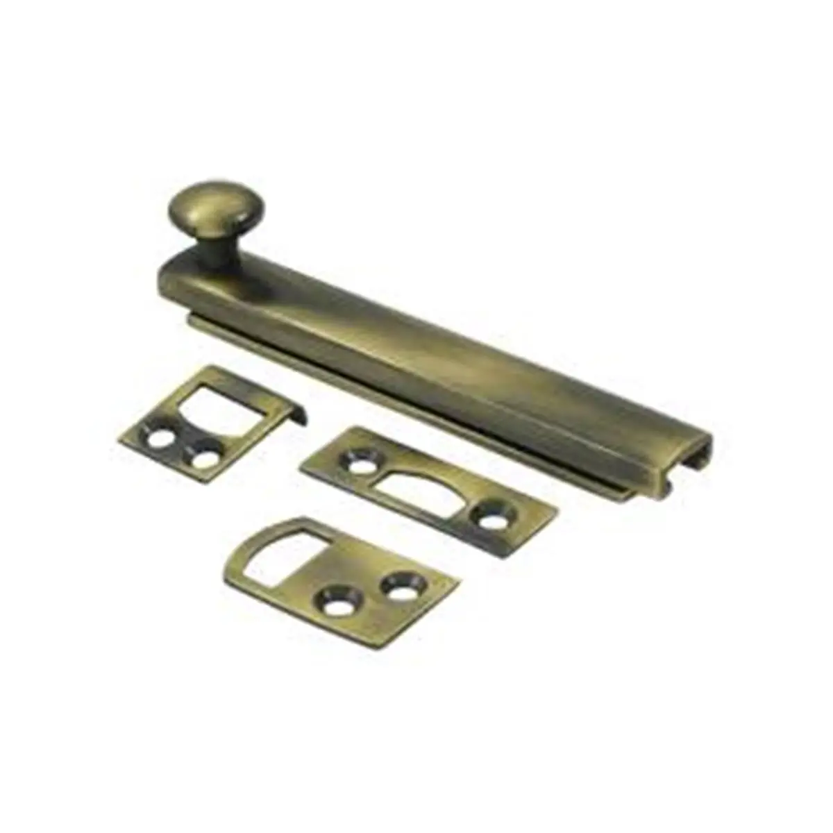 212 MAIN 4 in. Weatherproof Solid Brass Heavy-Duty Surface Bolt Door Hardware, Concealed Screw, Antique Finish, Security Lock for Door Fastening
