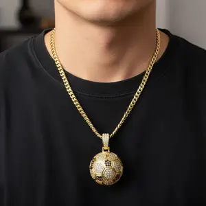 soccer ball pendant and necklace