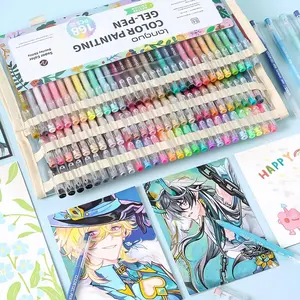 Gel Pen Set, 0.6mm Needle Tip Gel Pens with Storage Box, Gel Marker Adult Coloring Books, Journaling Crafting Doodling Drawing, School Craft Supplies