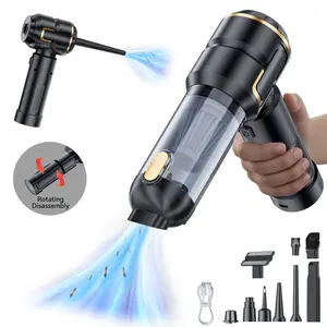 Handheld Vacuum Cleaner  Suction with Brushless Motor power bank, 4-in-1 Portable Mini Car Vacuum with 2 Suction Modes, Cordless Vacuum withFlashlight, power bank, Type-C Charge for Car, Office Desk, Keyboards