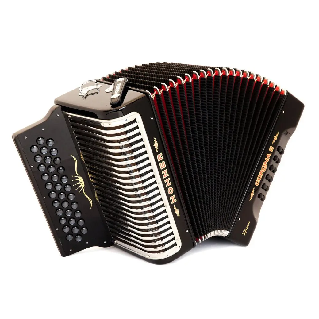 Hohner Corona II Xtreme Acordeón Sin Registros Mi Negro