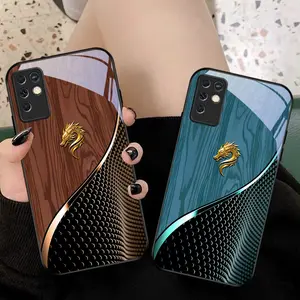 Honorable Dragon Head Phone case suitable for Infinix Note 10 Pro/11 Pro/12 G96/40 4G/40 Pro 5G/30 Pro/40 Pro+ 5G/50 Pro 4G/50 Pro+ 5G/50S/50X 5G/Smart 8 plus/5/6/7/8 Pro/8/9/10 Plus Black glass protective case