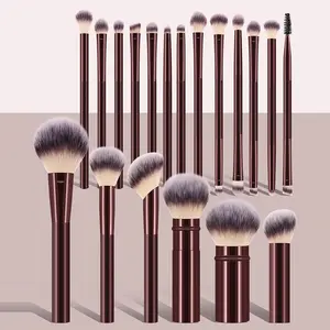 19-Piece Dual-Head Extendable Makeup Brush Kit, Premium Aluminum Tube Eyeshadow Makeup Brushes Set, Portable Professional Cosmetic Brushes for Eye Makeup, Blending, Shading and Daily Beauty Application