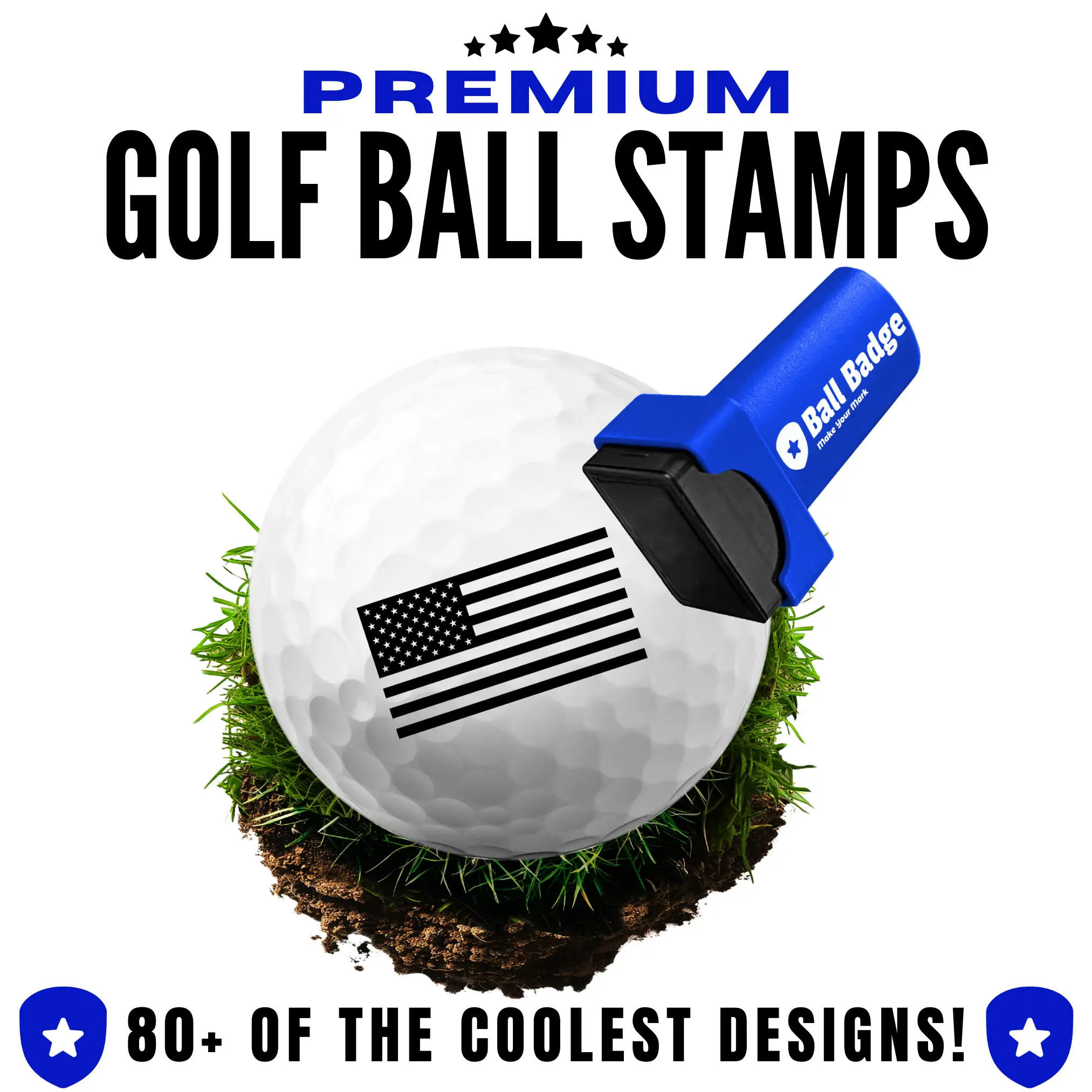 HODL 21 Ball Badge Golf Ball Stamp - Self-Inking Marker for Identifying Balls - Durable Design - Stocking Stuffer Holiday Gift - Golfer Equipment