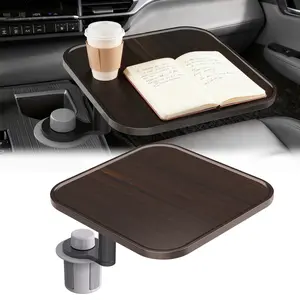 Car Desk with Cup Holder Mount, 360° Rotating Car Table for Eating & Working, Adjustable Laptop Stand & Food Tray for Most Vehicles（Tesla Model 3/Y/S, Ford F150/Explorer/Maverick , etc.）