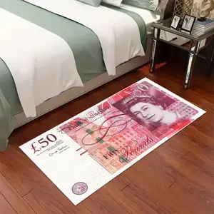 Money Pattern Floor Mat, 1 Count Non-slip Soft Floor Carpet, Washable Decorative Area Rug for Home Living Room Bedroom, Home Decor