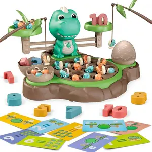 IsEasy Dinosaur Fishing Game Play Set, Balance Board Game, Family Board Game, Cool Math Game, Balance Counting Toys For Boys & Girls Educational, Toys Best Gift For Kids 3+