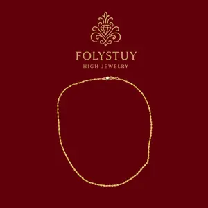 [17.7inch by 2.2mm Rippling Waterwave Necklace] 【FOLYSTUY(Y140)】 Rippling Waterwave Necklace - Graceful and Eye-Catching Jewelry for a Charming Look