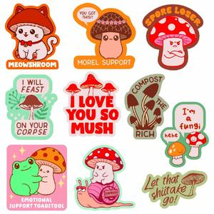 Mushroom Sticker Extra Large Stickers for Adults Funny Fungus Adhesives with Memes Funny Stickers with Colorful Graphic Decals Multi Mushroom Sticker Extra Large Stickers for Adults Funny Fungus Adhesives with Memes Funny Stickers with Colorful Graphic Decals Multi