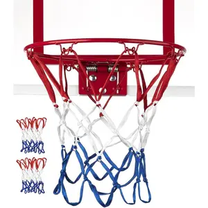 Mini Basketball Net Replacement 8 Loop [2 Pack], Vibrant Color, for Indoor Door/Room Walls 8"-10.25" Hoop