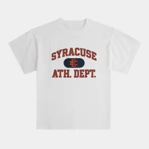 EE Syracuse Athletic Dept Graphic T-Shirt – Vintage Varsity Style Unisex Oversized Cotton Tee
