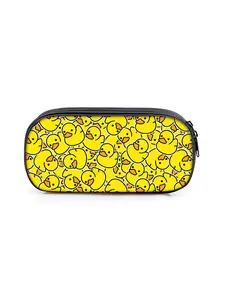 Little yellow duck pattern printed compartment pencil case