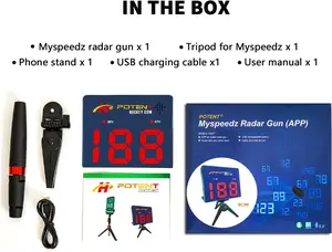 Hockey Training Equipment - Speed Radar Gun 2.0 - Instantly & Accurately Measure Shot, Ball, Pitch Speed - Track & Record Progress with App Support - Multi-Sports Training Gift (Hockey)