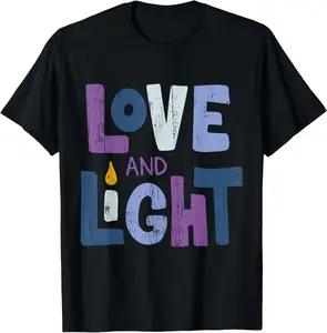 100% Cotton Unisex Love and Light | Hanukkah T-Shirt