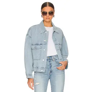 Ena Pelly Stella Denim Jacket in Mid Blue