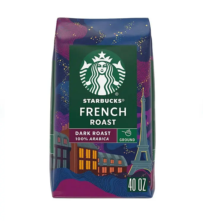 Starbucks Dark French Roast Ground Coffee 40 oz 100% Arabica Beans for a Rich Flavor Experience