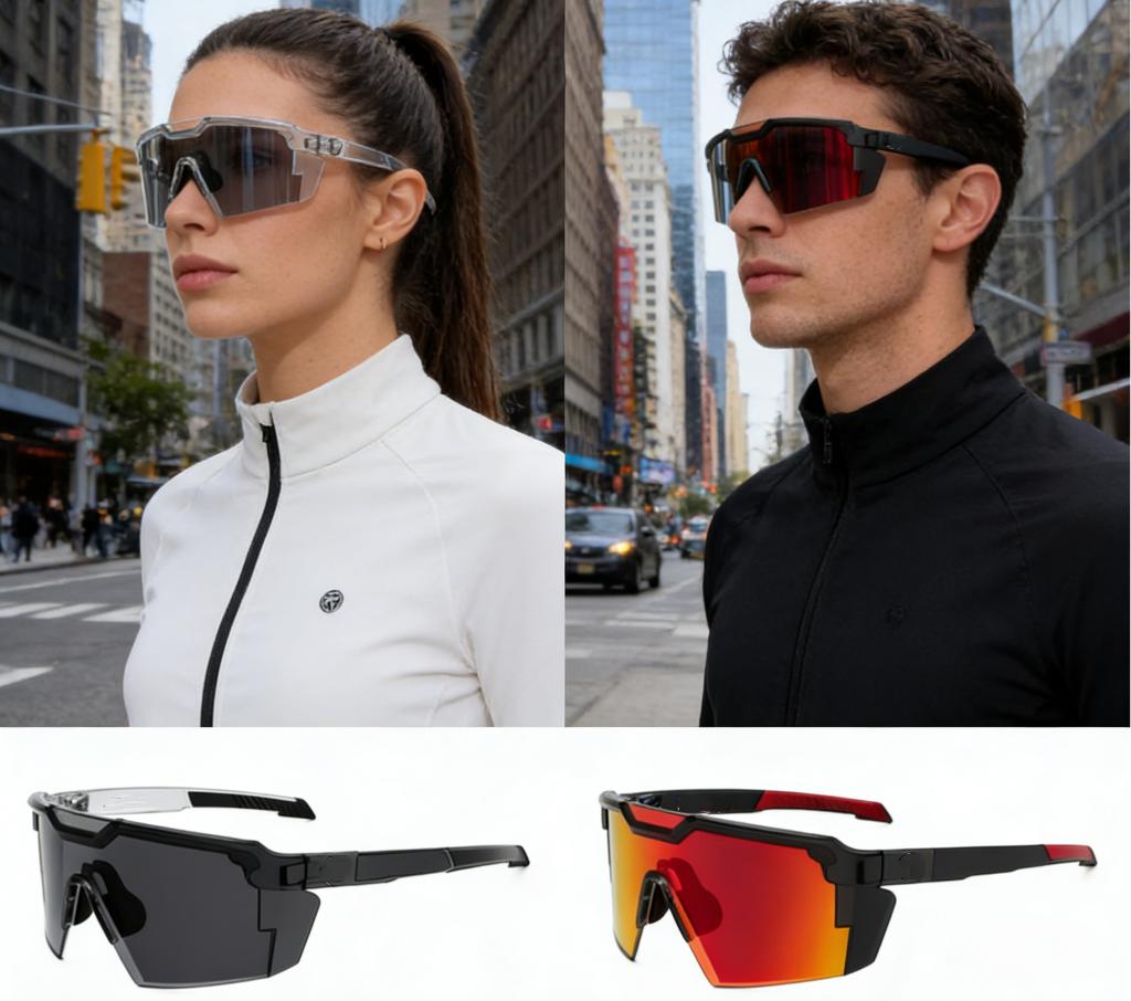 Unisex Oversize Frame Aviator Safety Sunglasses - Men's Accessories, Mens Gifts, Ideal for Cycling, Driving