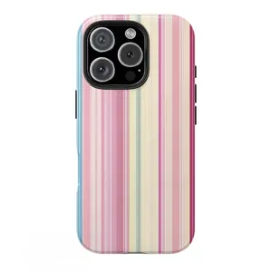 Chic Vertical Striped Graphic Protection Anti Fall TPU Full Coverage Phone Case for iPhone 17 16 15 14 13 12 11 Pro Max Plus Thermal Sublimation Coating All Inclusive Process