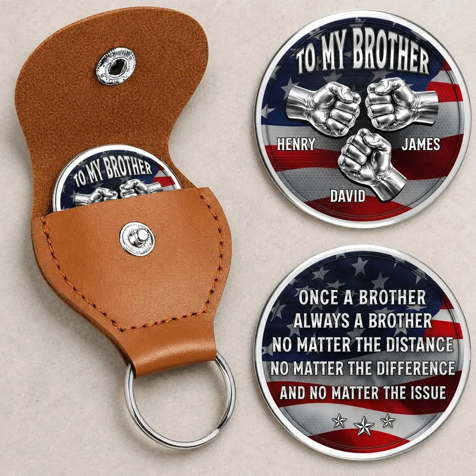 America 250th Anniversary Pocket Hug, Personalized Gifts For Brother, Gifts For Brother