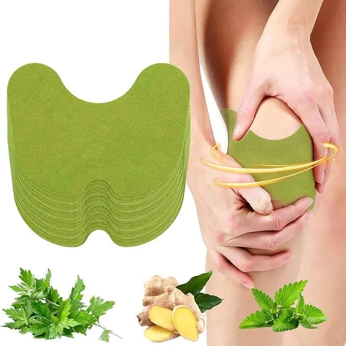 72 PCS Knee Patches Herbal, Wormwood Extract Sticker, Plaster for Knee Support, Knee Herbal Patch for Knee, Back, Neck, Shoulder