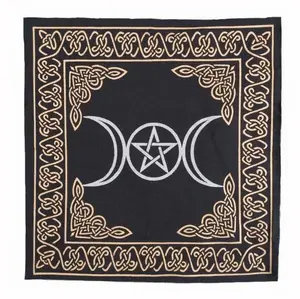 Triple Moon with Pentagram Altar Cloth - 24"x24"