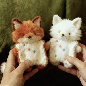 Cute Fox Plush Toy with Hidden Tissue Pocket – Ultra Soft Kawaii Stuffed Animal, Cozy Decorative Plushie for Bedroom, Sofa & Travel, Huggable Comfort Gift for Kids, Teens & Plush Collectors