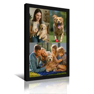 Customized Decorative Painting with Black Wooden Frame in High-definition Turning Photos into Eexquisite Framing Art Capturing the Happiness of the Present Moment