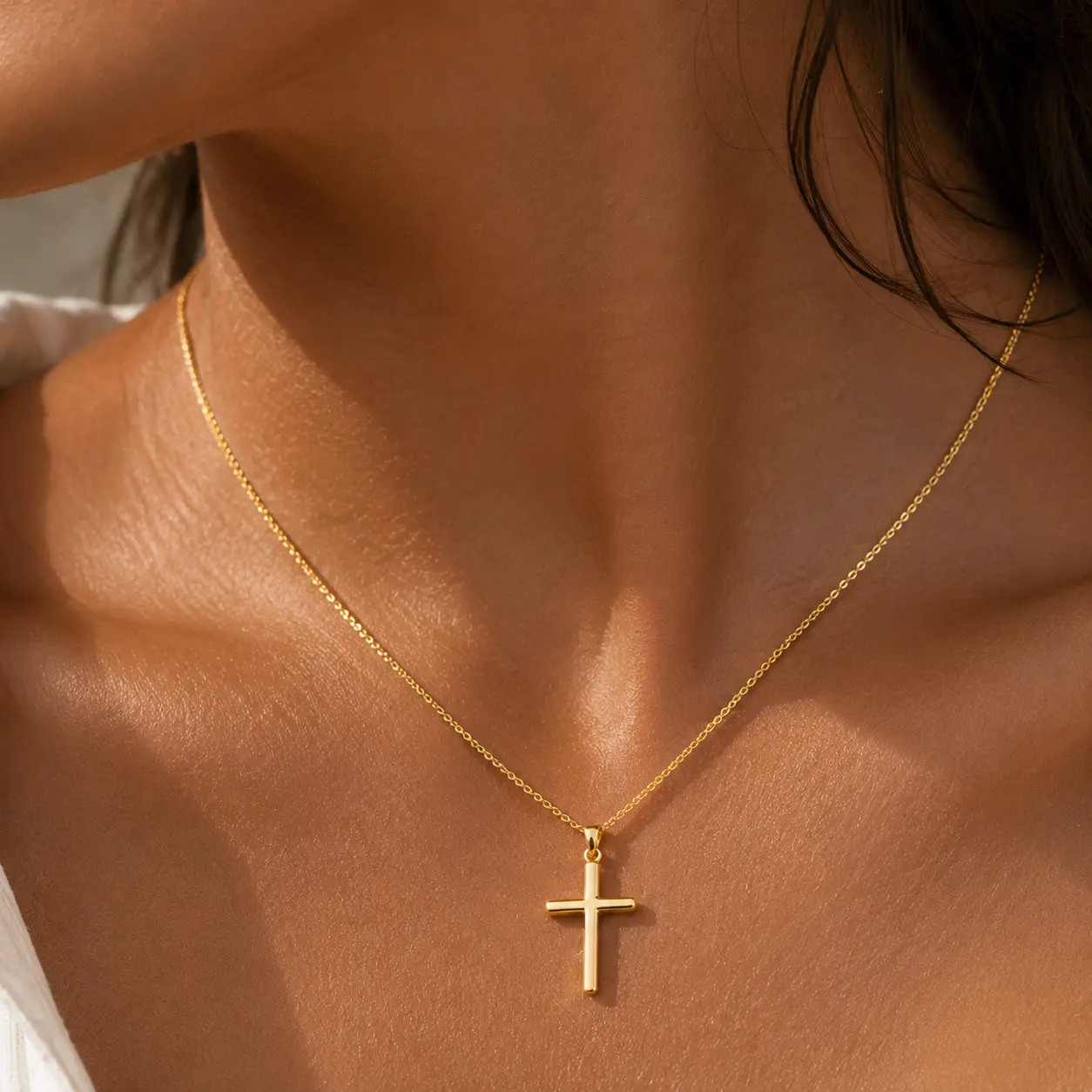 Gold Cross Necklace for Women Girls Jewelry Gifts, Dainty 14K Gold Plated Cross Necklace Infinity CZ Holy Mary Medal Necklaces for Women Baptism Religious Faith Jewelry First Communion Gifts