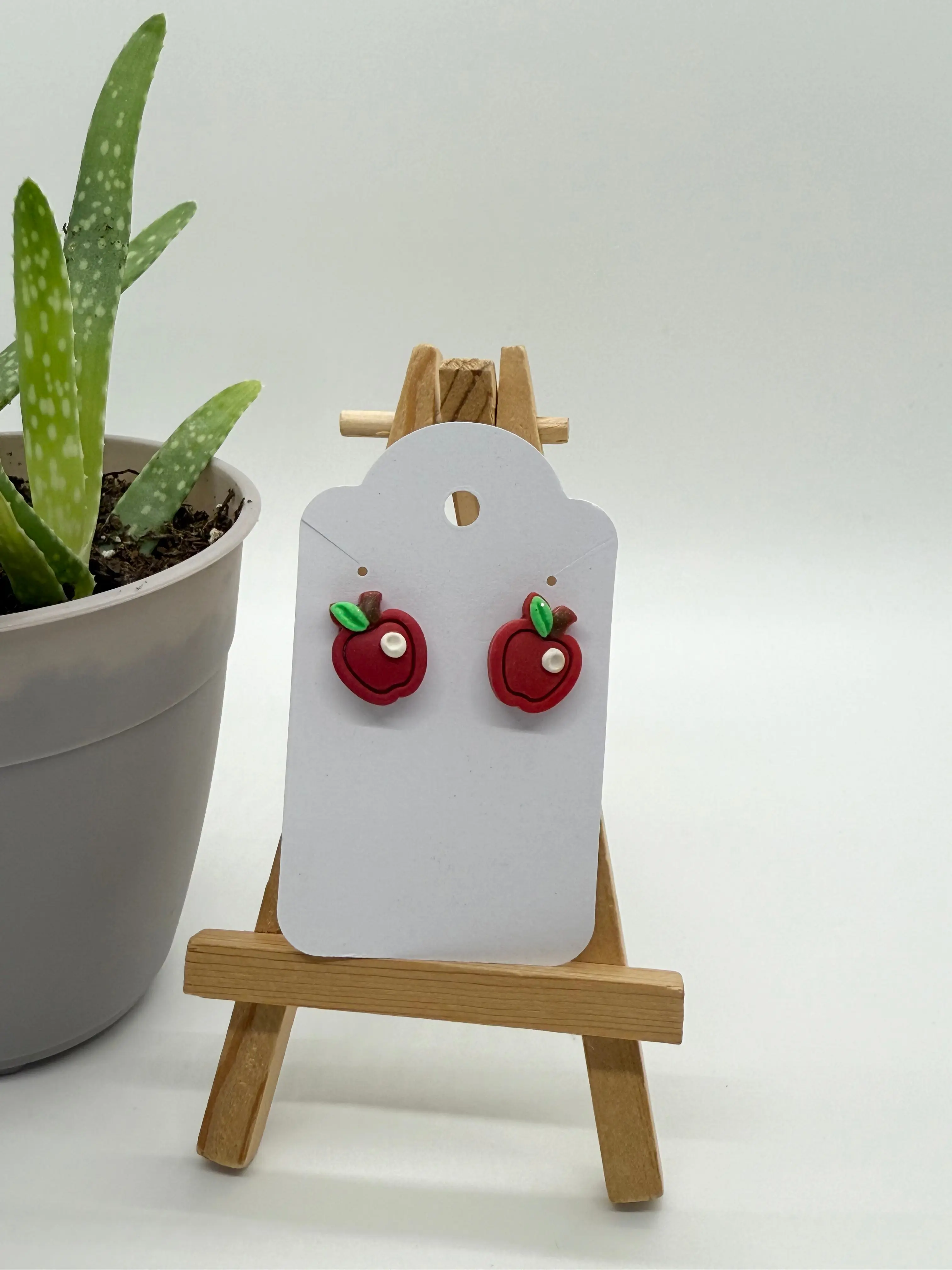 Teacher Apples Studs - Polymer Clay Earrings