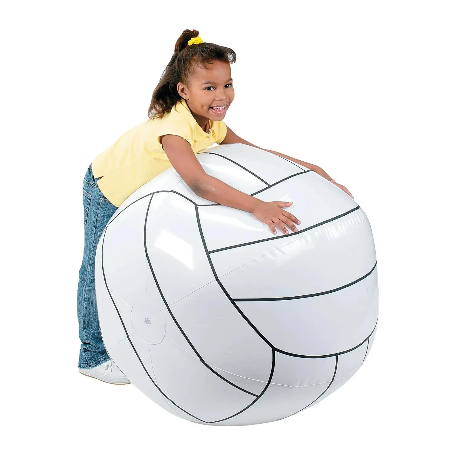 Jumbo 30" Classic White Vinyl Volleyball, Pool & Outdoor Play Volleyball Equipment