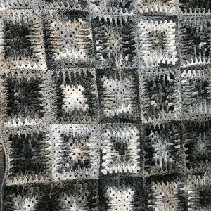 Mosaic crochet throw blanket. approx 50 x 70 in