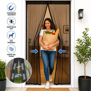 Magnetic Screen Door Mesh – Hands Free Bug Net Curtain, Keep Mosquitoes Out, Easy Install Door Screen for Home