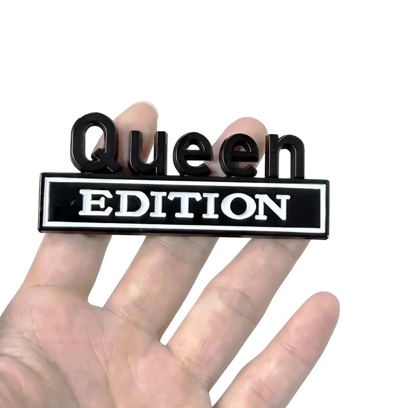 Queen Edition 3D Emblem Sticker Badge Funny Decals for Car Truck SUV Motorcycle MPV Rust Resistant Waterproof Fade Resistant 8 cm x 3.3 cm Metal Alloys Queen Edition Design
