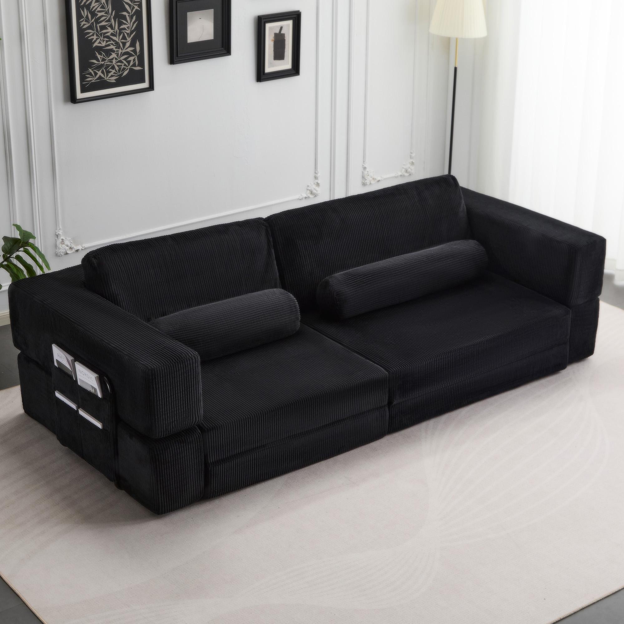 QAK 107'' Oversized Foldable Castle Sofa Modular PlayCouch for Living Room & Bedroom Instant Expansion Comfortable & Creative Design Furniture Seater QAK 107'' Oversized Foldable Castle Sofa Modular PlayCouch for Living Room & Bedroom Instant Expansion Comfortable & Creative Design Furniture Seater
