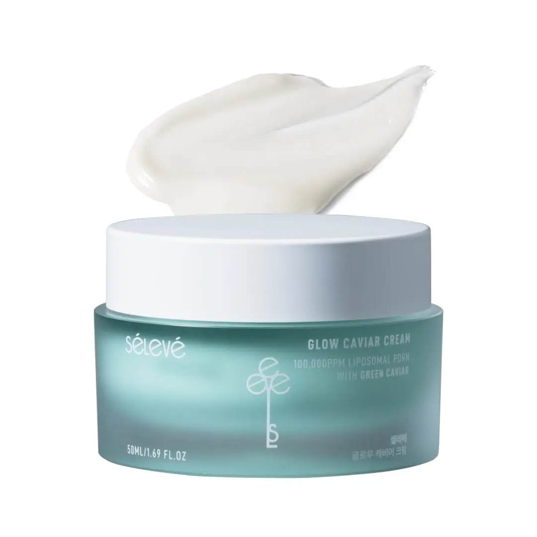 SELEVE Glow Caviar Cream 50mL Hydrating Face Moisturizer with Niacinamide Ceramide Retinol Glow Cream for Dry Sensitive Skin Korean Skincare