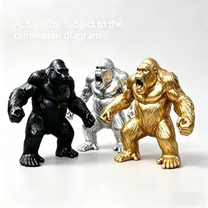 Creative Gorilla Sculpture Animal Decor, Urban Jungle Industrial Style Ornament, Modern Living Room Statue, Gift for Gorilla Enthusiasts