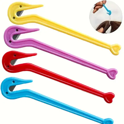 Back To School Disposable Elastic Hair Ties Remover, Portable Durable Convenient Remover Tool, Hair Elastic Cutter for Women & Girls, Round Hook, Haircare